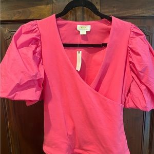 NWT Maeve by Anthropologie pink/rose (hot pink) top